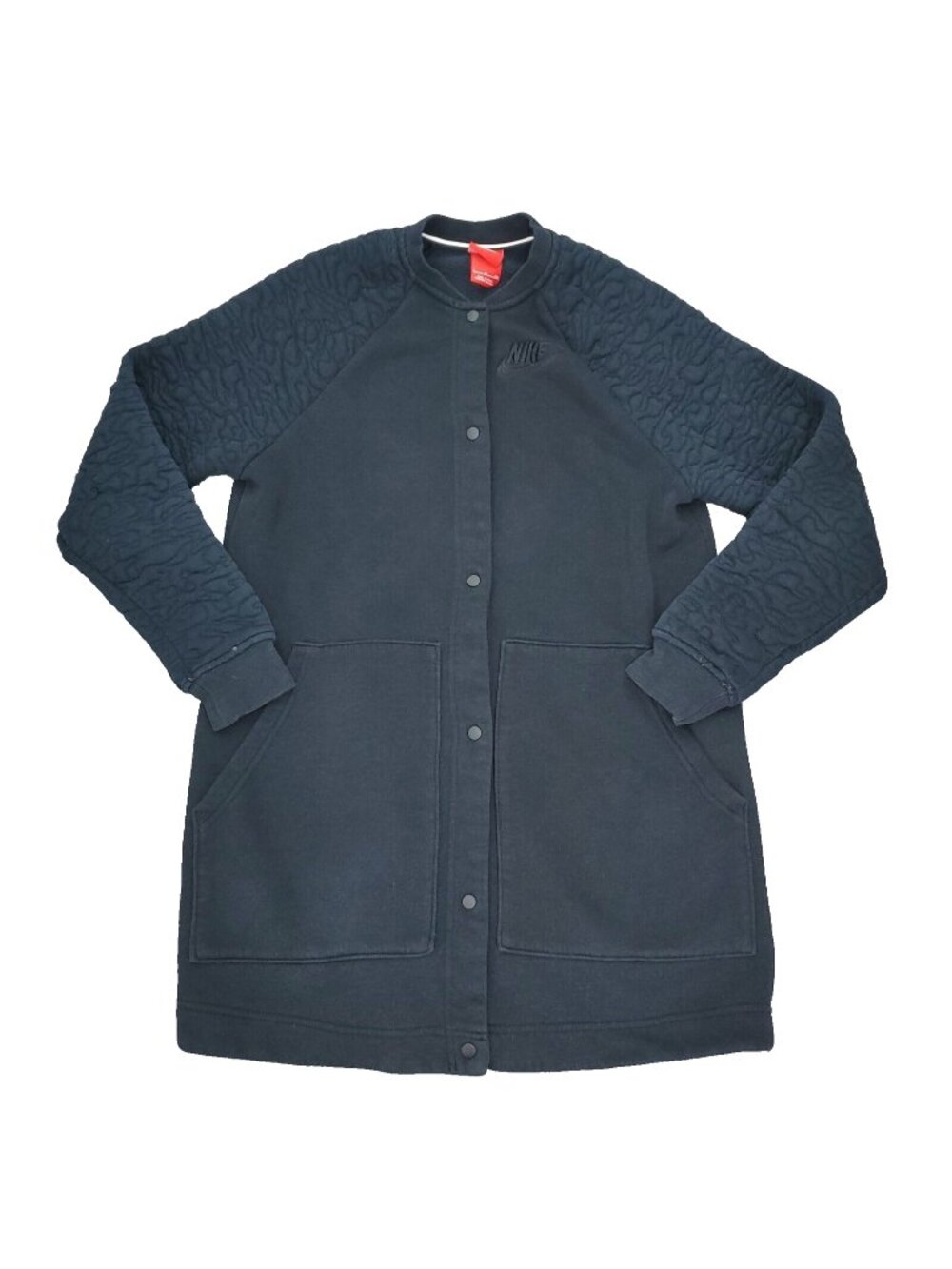 Nike Sportswear Rally Jacket Womens Small Black Snap Quilted Coat 841650 Vtg